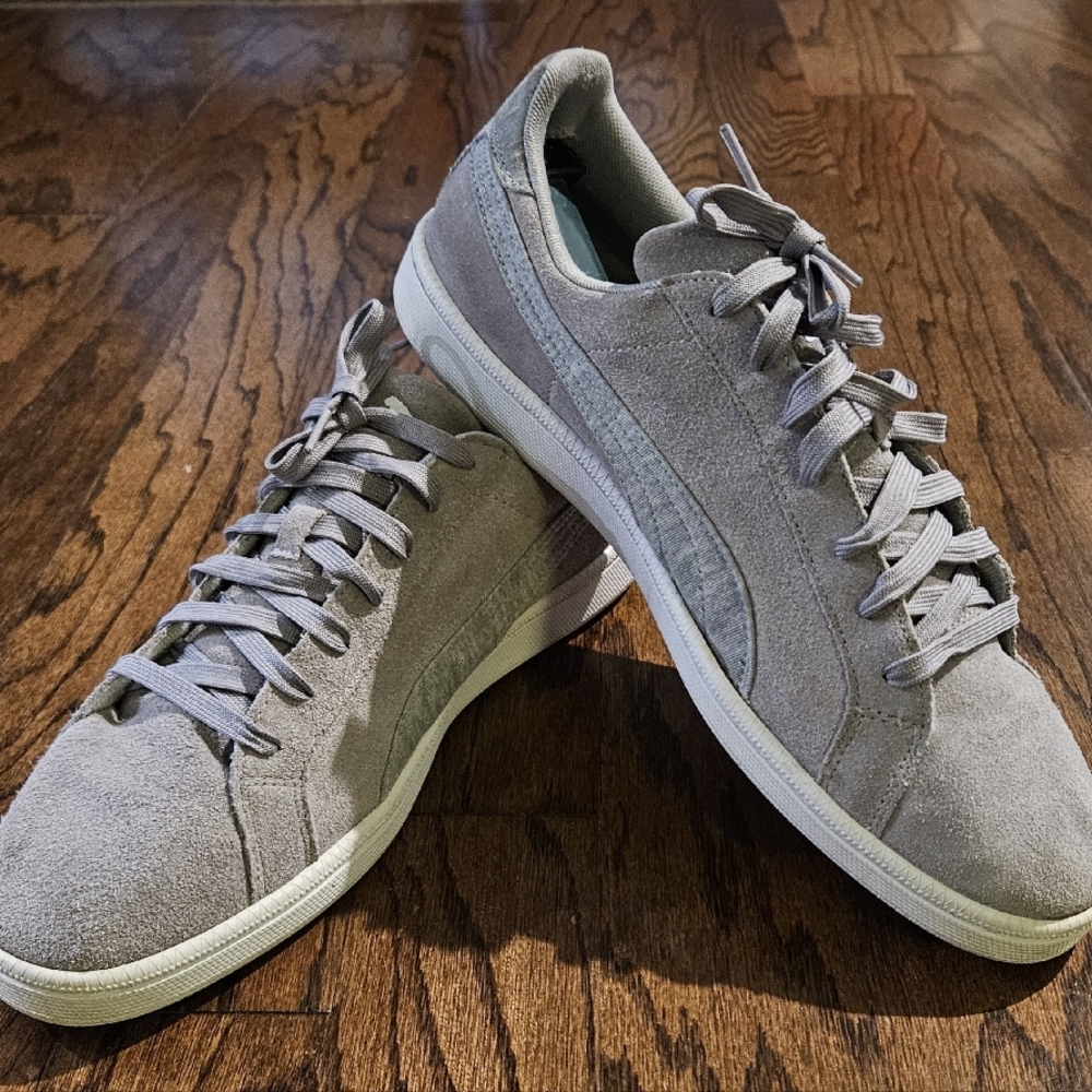 Puma Gray Suede Sneakers